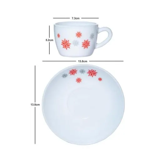 Magical Star Cup & Saucer Set, 6 Pcs