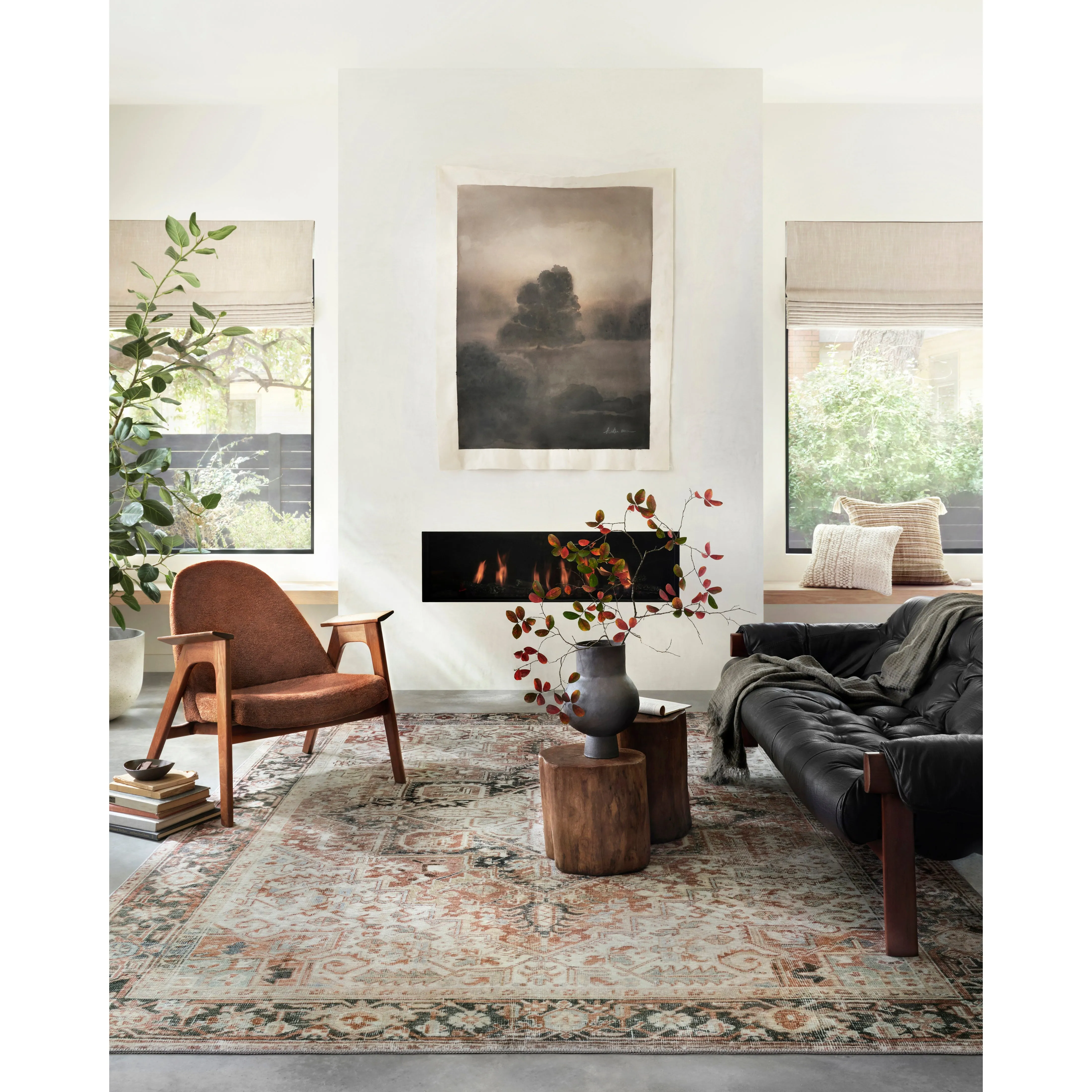 Magnolia Home Lenna Rust Charcoal Rug