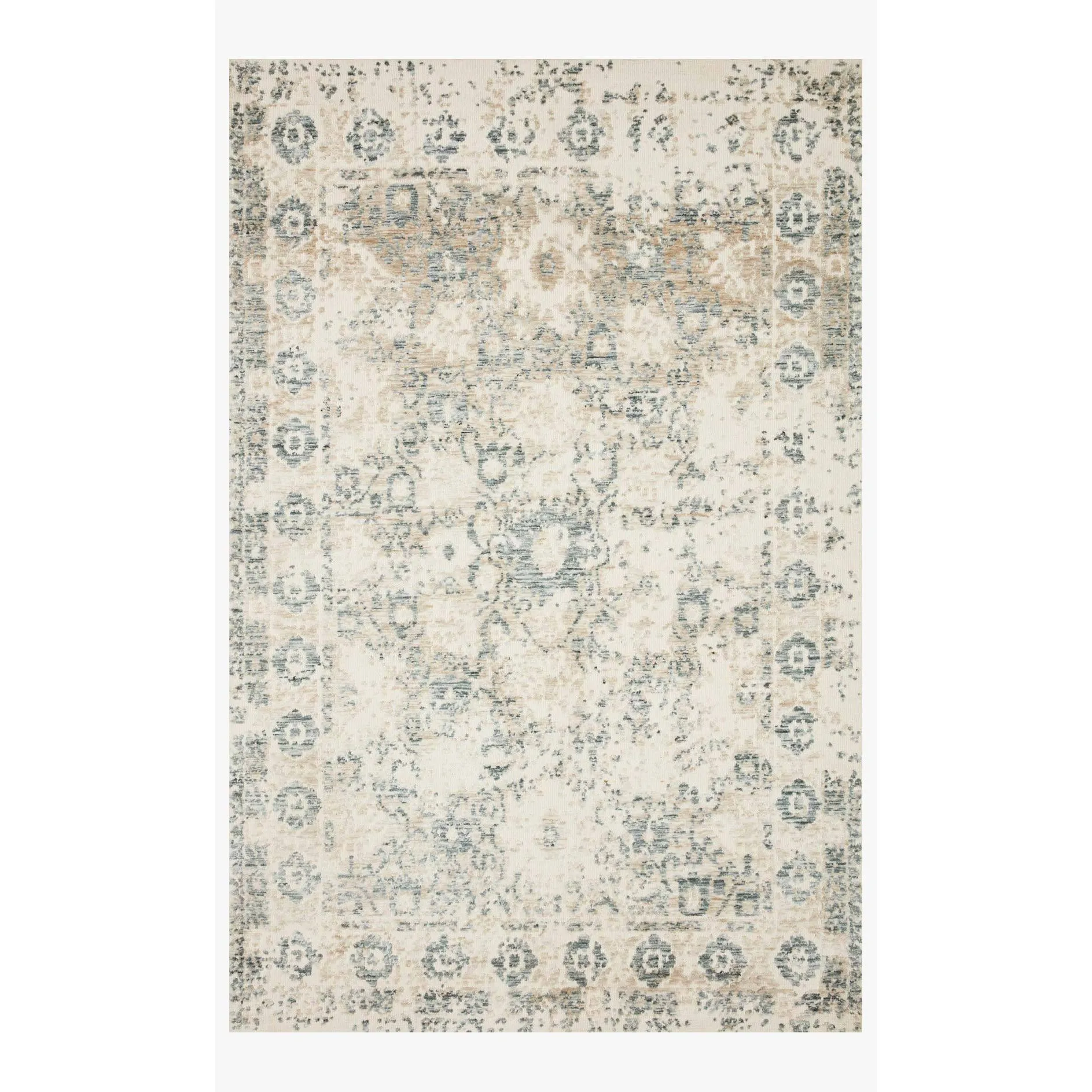 Magnolia Home Lindsay Antique White / Aqua Rug