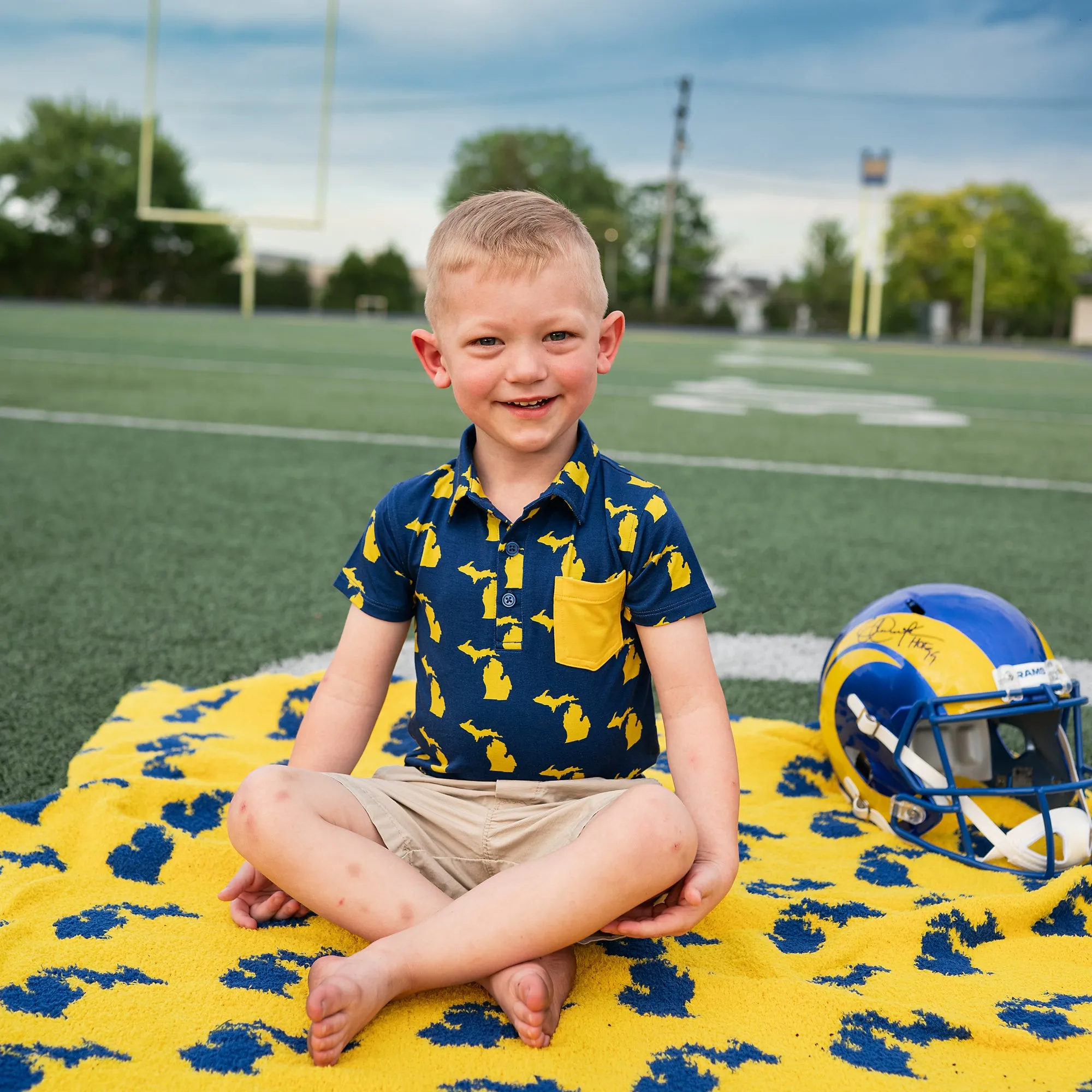 Michigan Blue & Maize PLUSH BLANKET