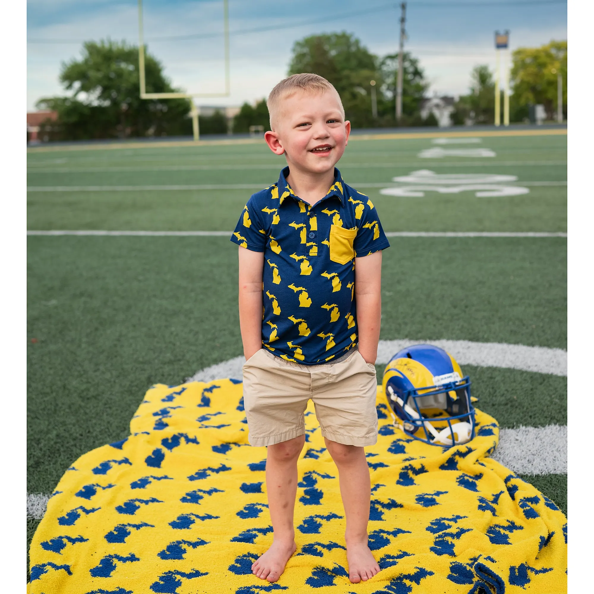 Michigan Blue & Maize PLUSH BLANKET