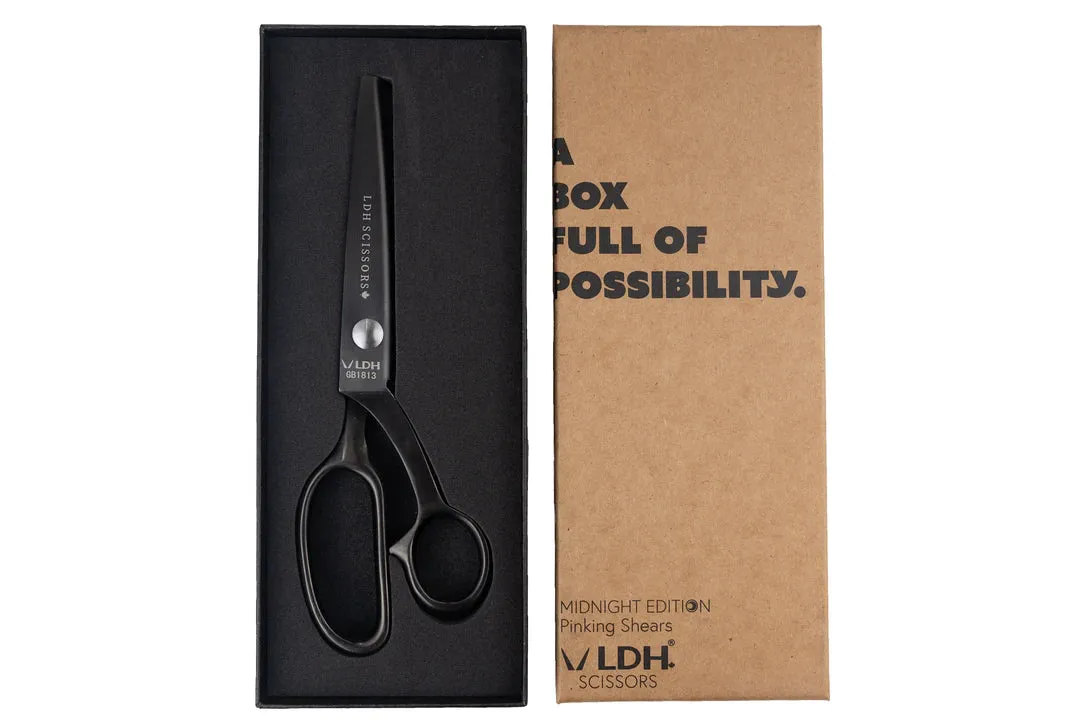 Midnight Edition 9" Pinking Shears  - LDH Scissors