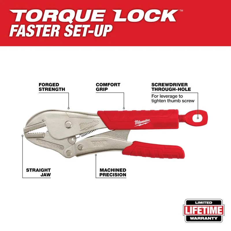 Milwaukee Torque Lock 10 in. Forged Alloy Steel Straight Jaw Locking Pliers