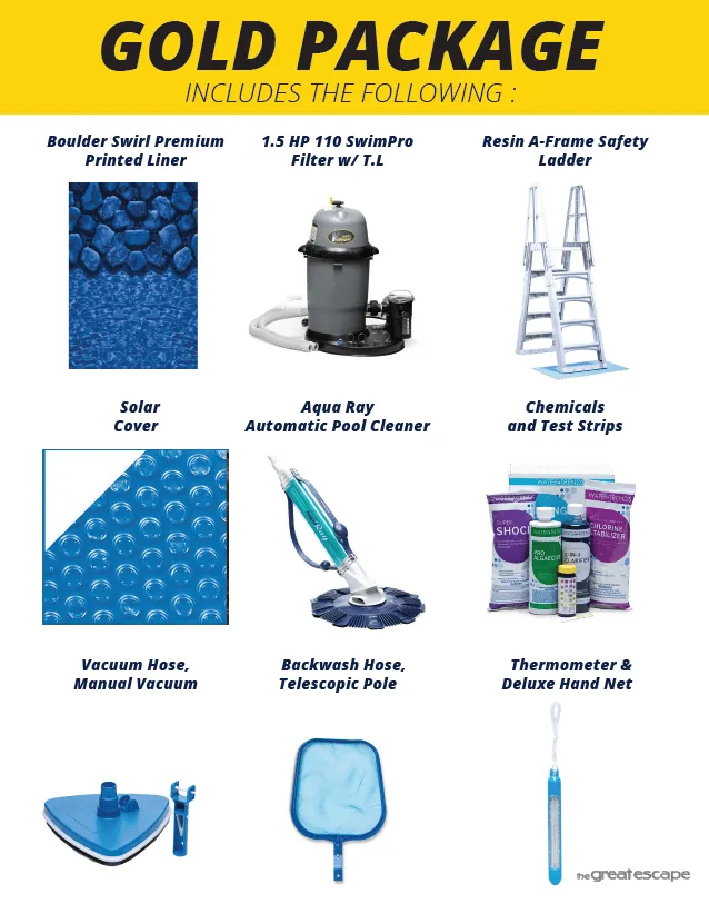 Mirage Self Install Pool - 54" W/ Gold Equipment Package