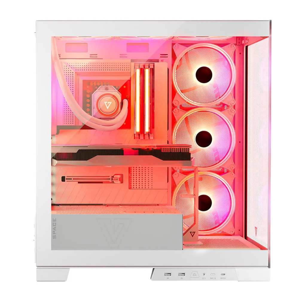 Modecom PC Case VOLCANO Space Apex ARGB White Mid