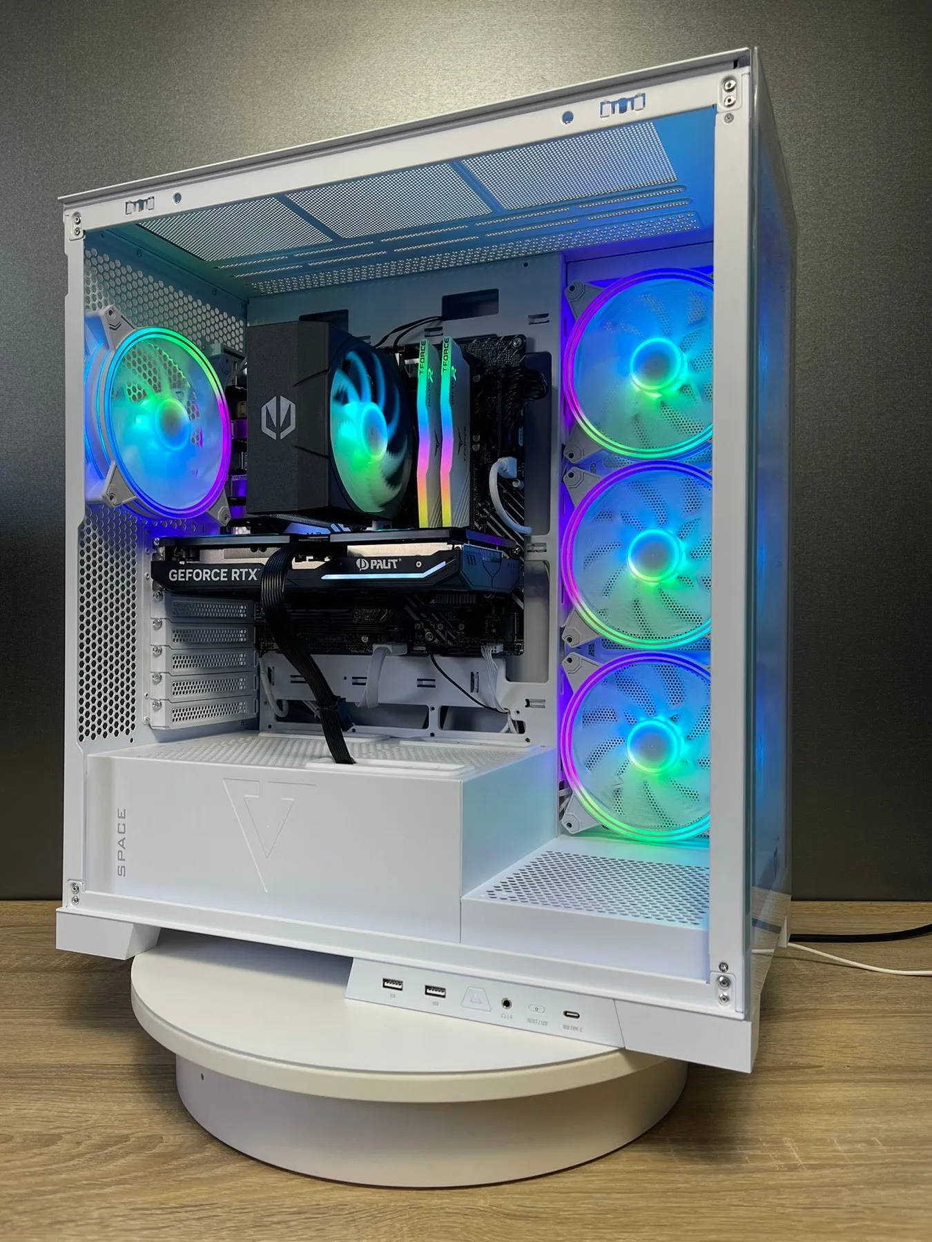 Modecom PC Case VOLCANO Space Apex ARGB White Mid