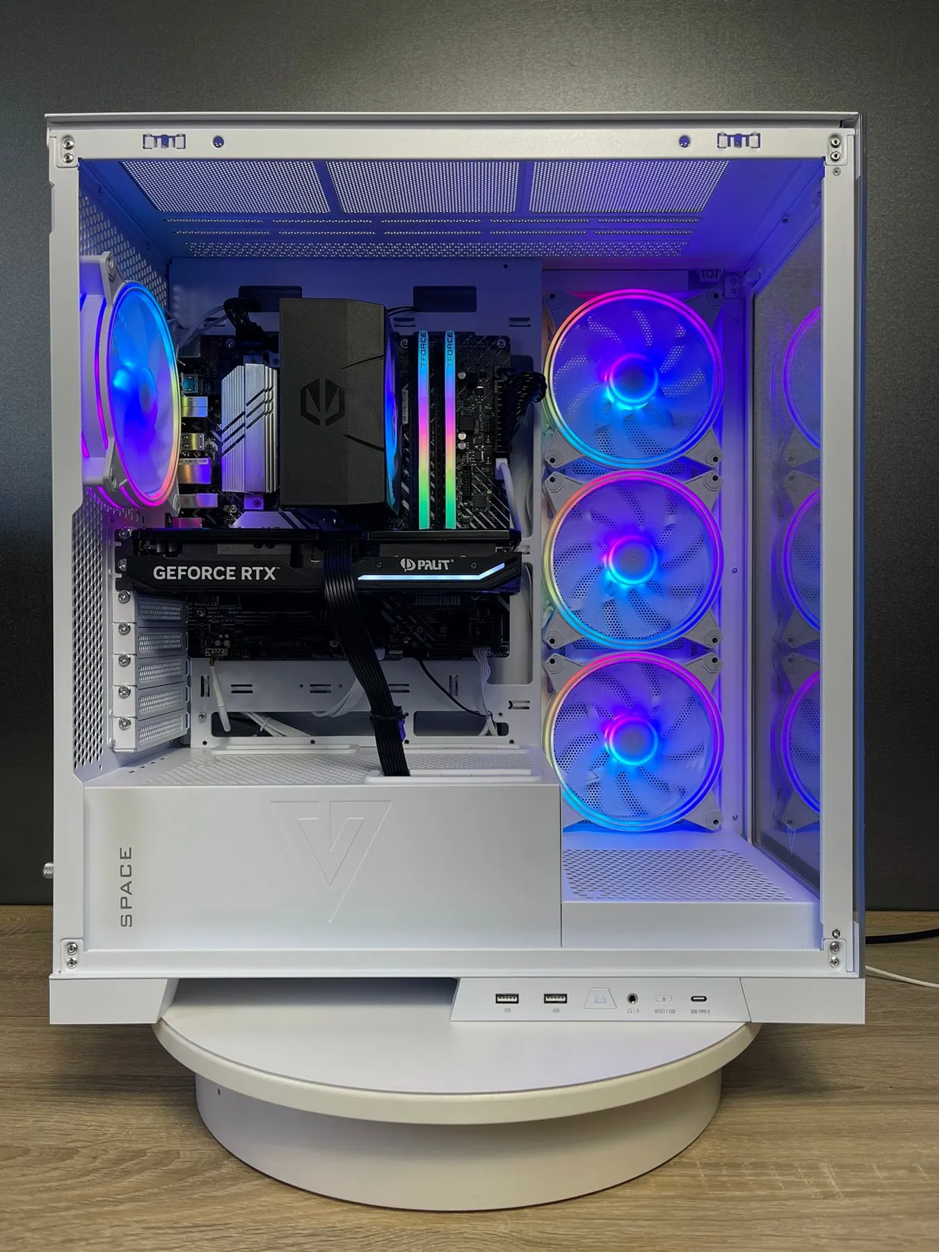 Modecom PC Case VOLCANO Space Apex ARGB White Mid