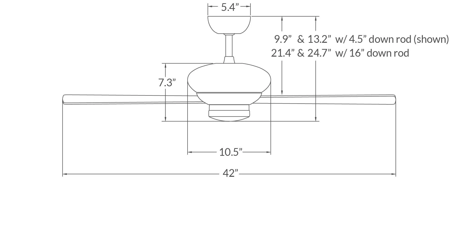 Modern Fan Altus 42" Ceiling Fan with LED Light