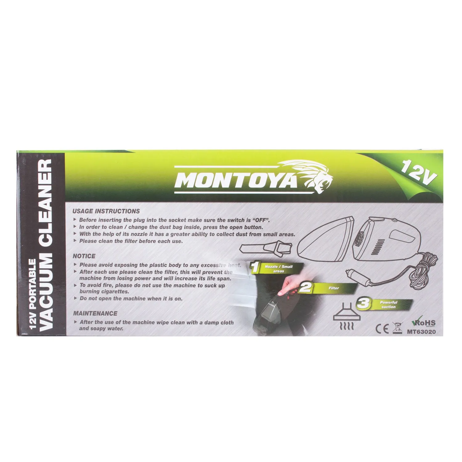 Montoya 12V Portable Vacuum Cleaner