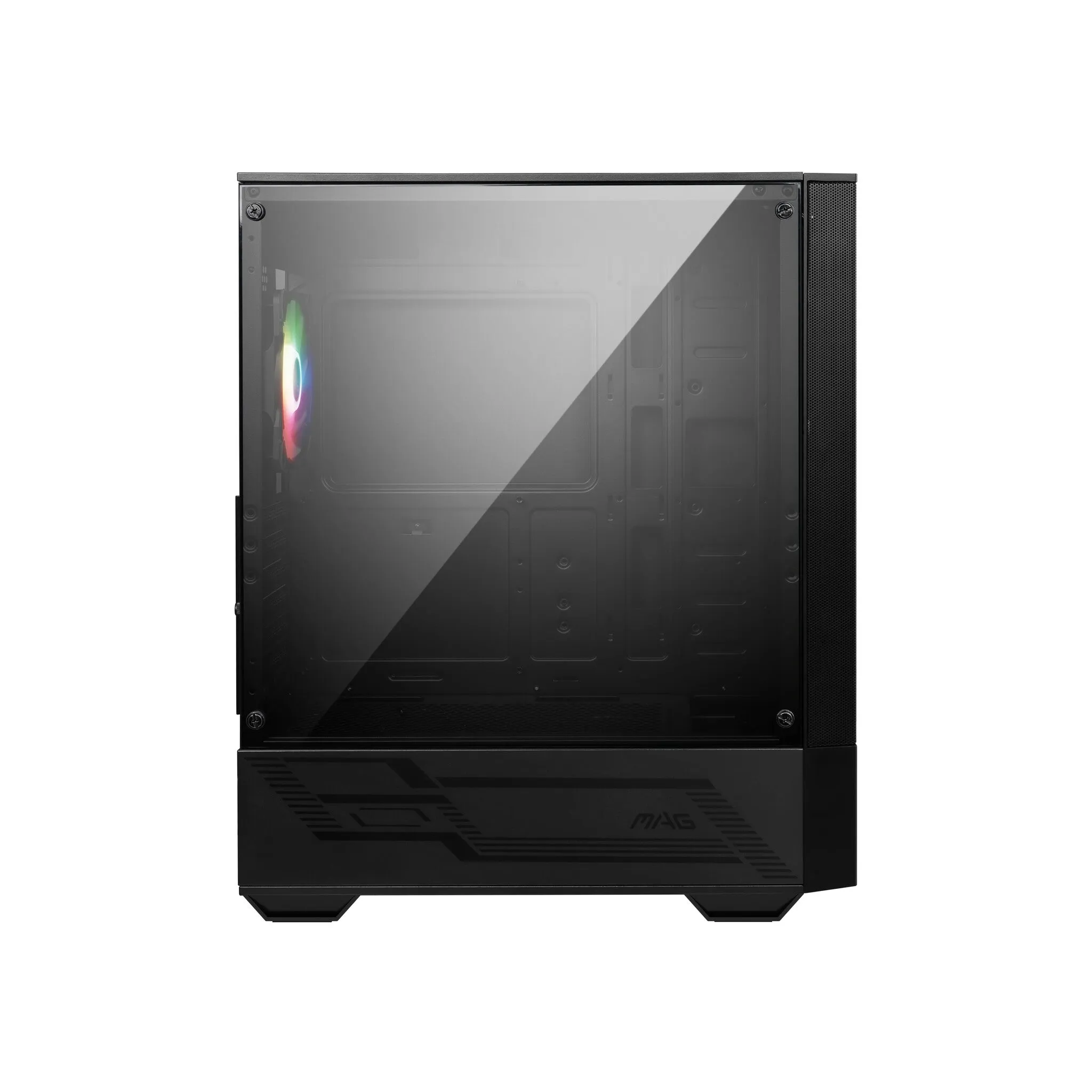 MSI MAG FORGE 111R Mid Tower Gaming Computer Case 'Black, 1x 120mm ARGB PWM Fan, 1-6 ARGB Hub, Mystic Light Sync, Tempered Glass Panel, ATX, mATX, mini-ITX'