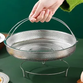 Multi-function Stainless Steel Steamer Drain Basket