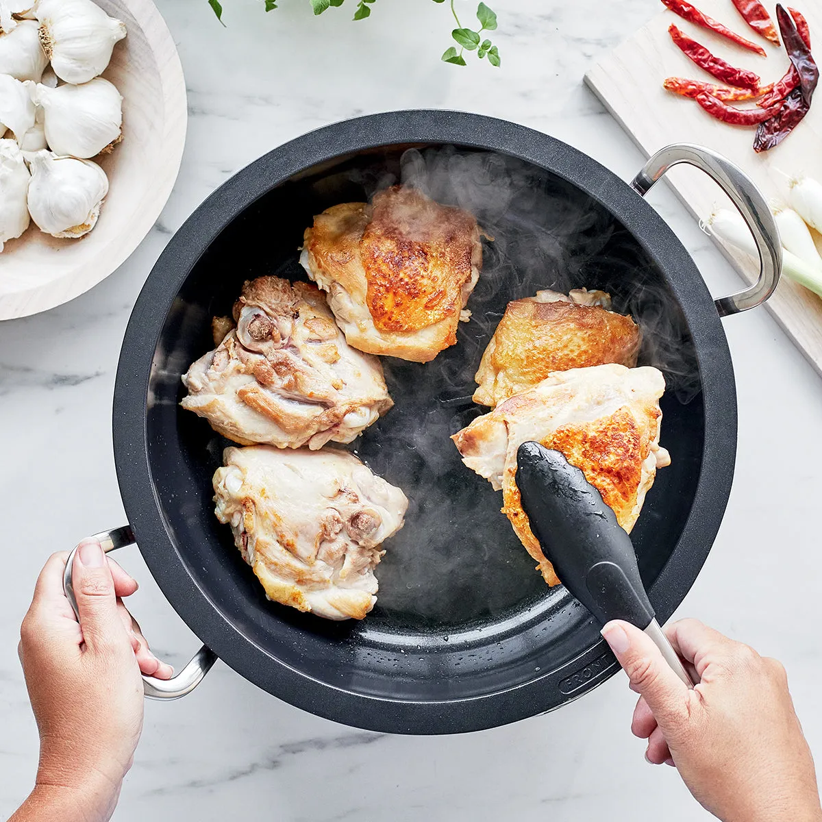 Multifunction Deep Electric Skillet | Premiere Stainless Steel