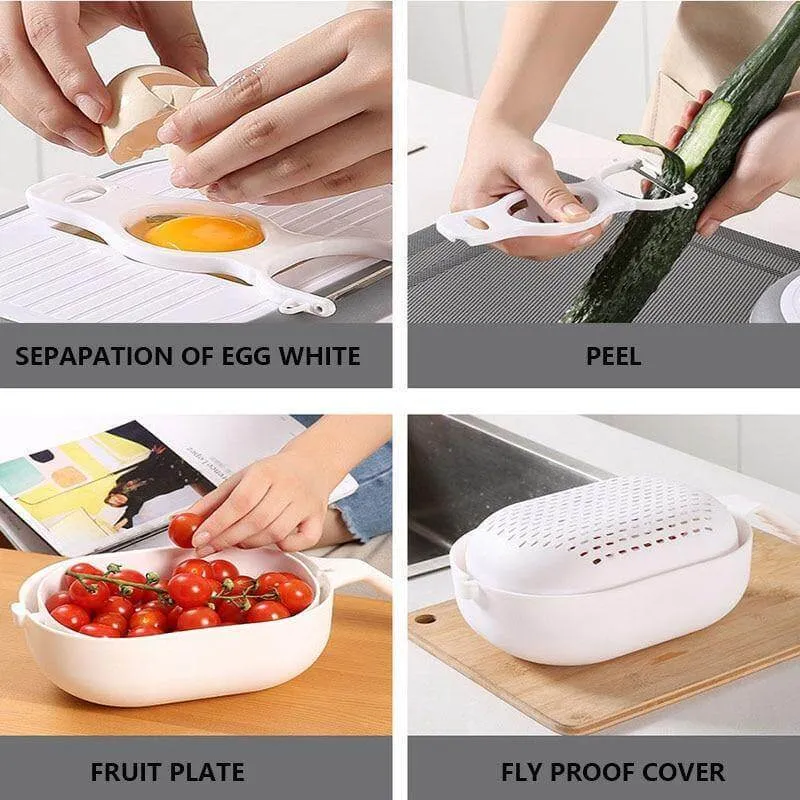 Multifunctional Fast Vegetable Slicer with Strainer