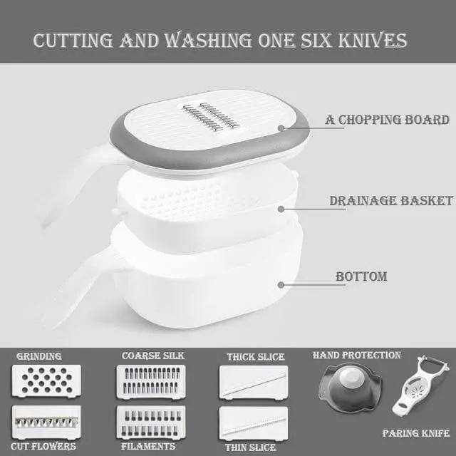 Multifunctional Fast Vegetable Slicer with Strainer