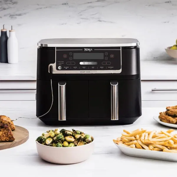 Ninja Foodi MAX AF451UK 9.5L Dual Zone Air Fryer with Smart Cook System