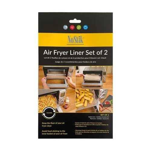 NoStick Reusable Air Fryer Liner Set of 2