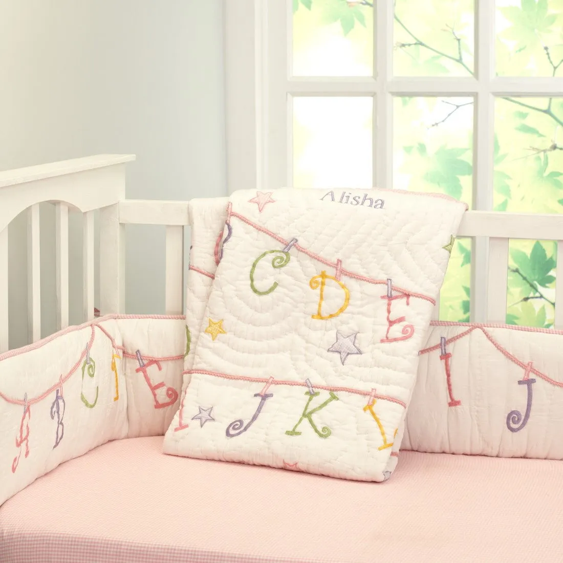 Now I Know My ABCs Girl Complete Bedding Set <br> With Free Personalisation