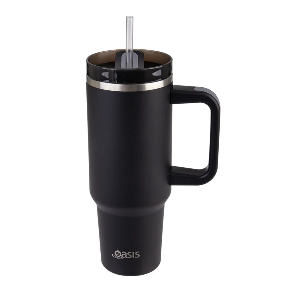 Oasis S/S Double Wall Insulated Commuter Travel Tumbler 1.2L - Black