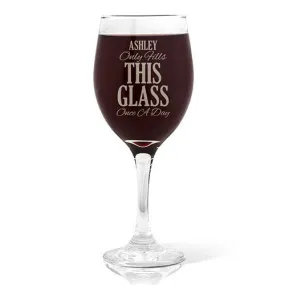 Once A Day Design Wine 410ml Glass