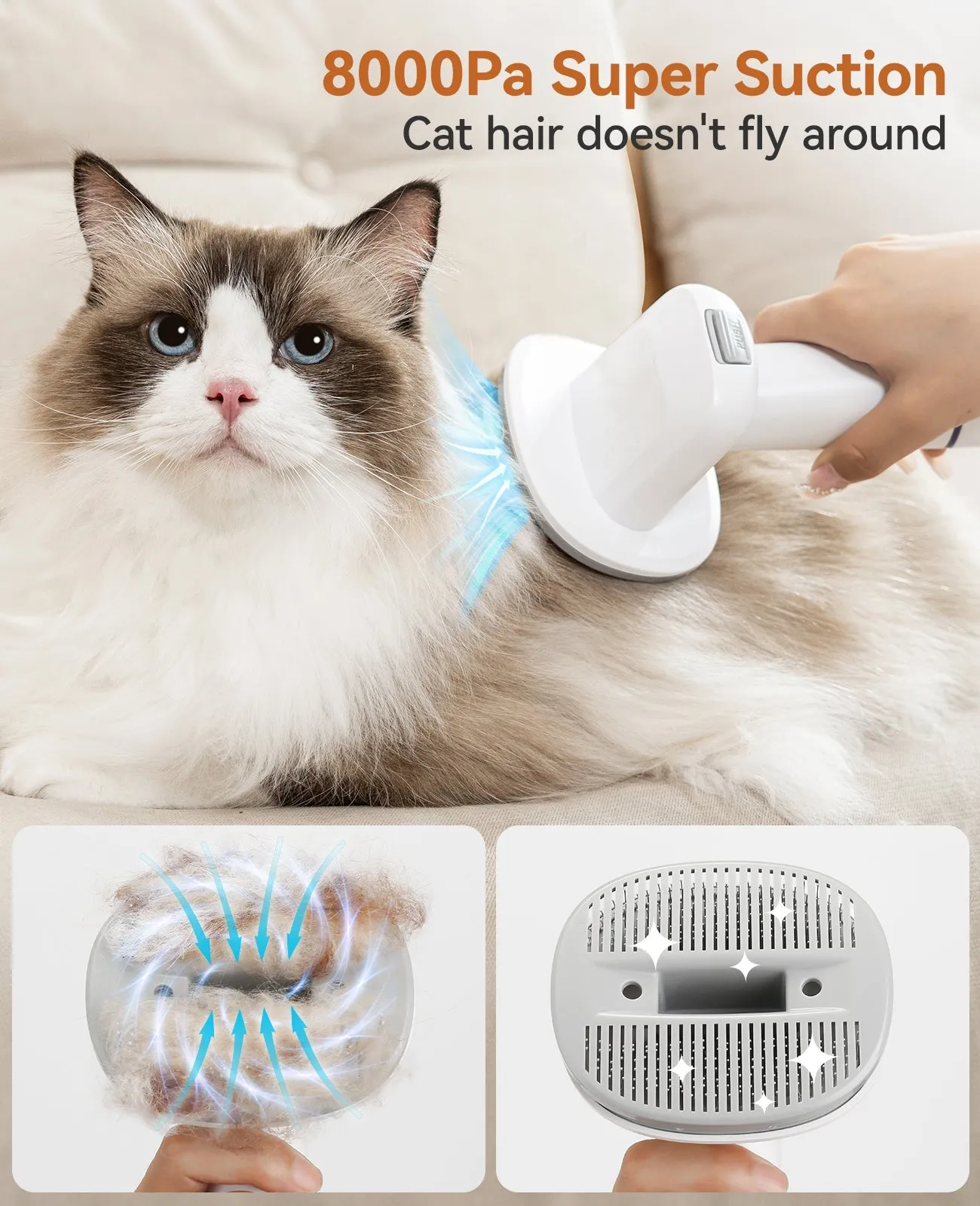 Oneisall LM5C 6-in-1 Cat Grooming Vacuum Kit