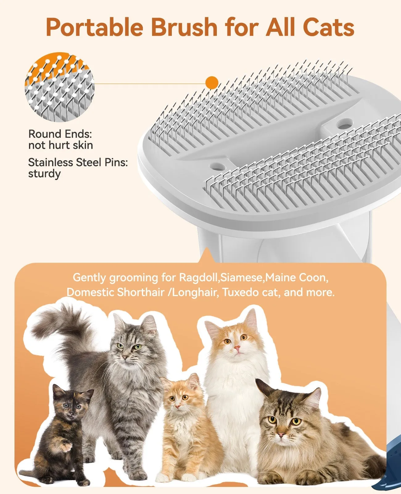 Oneisall LM5C 6-in-1 Cat Grooming Vacuum Kit