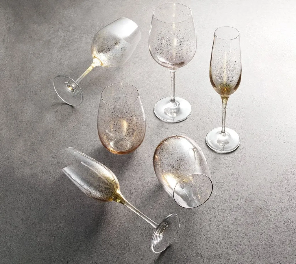 Orion Wine Glass in Gold, Set of 4