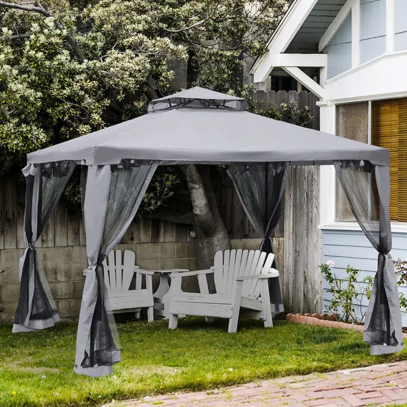 Outsunny Gazebo 3m x 3m  Grey