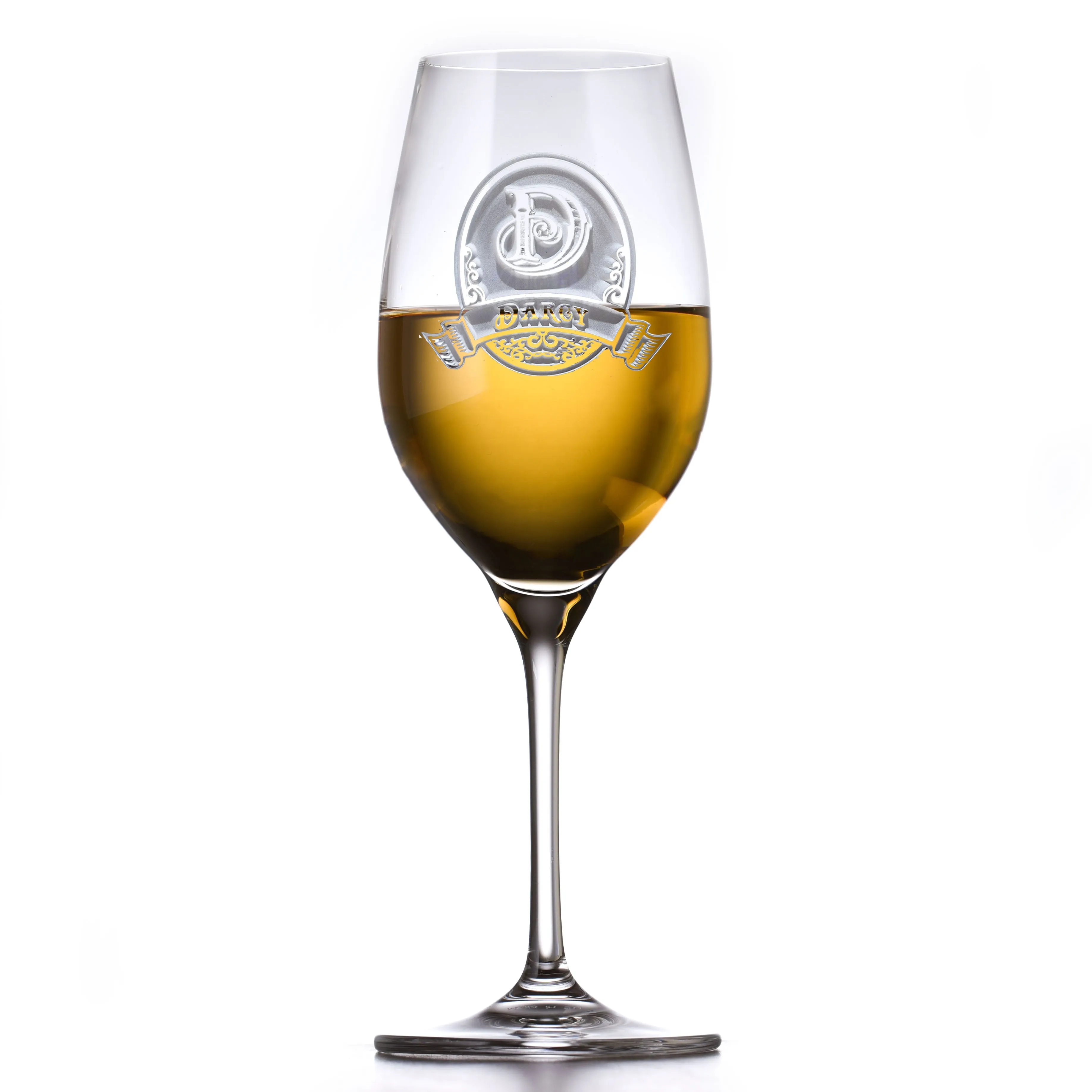 Personalized Crystal White Wine Glass, Engraved