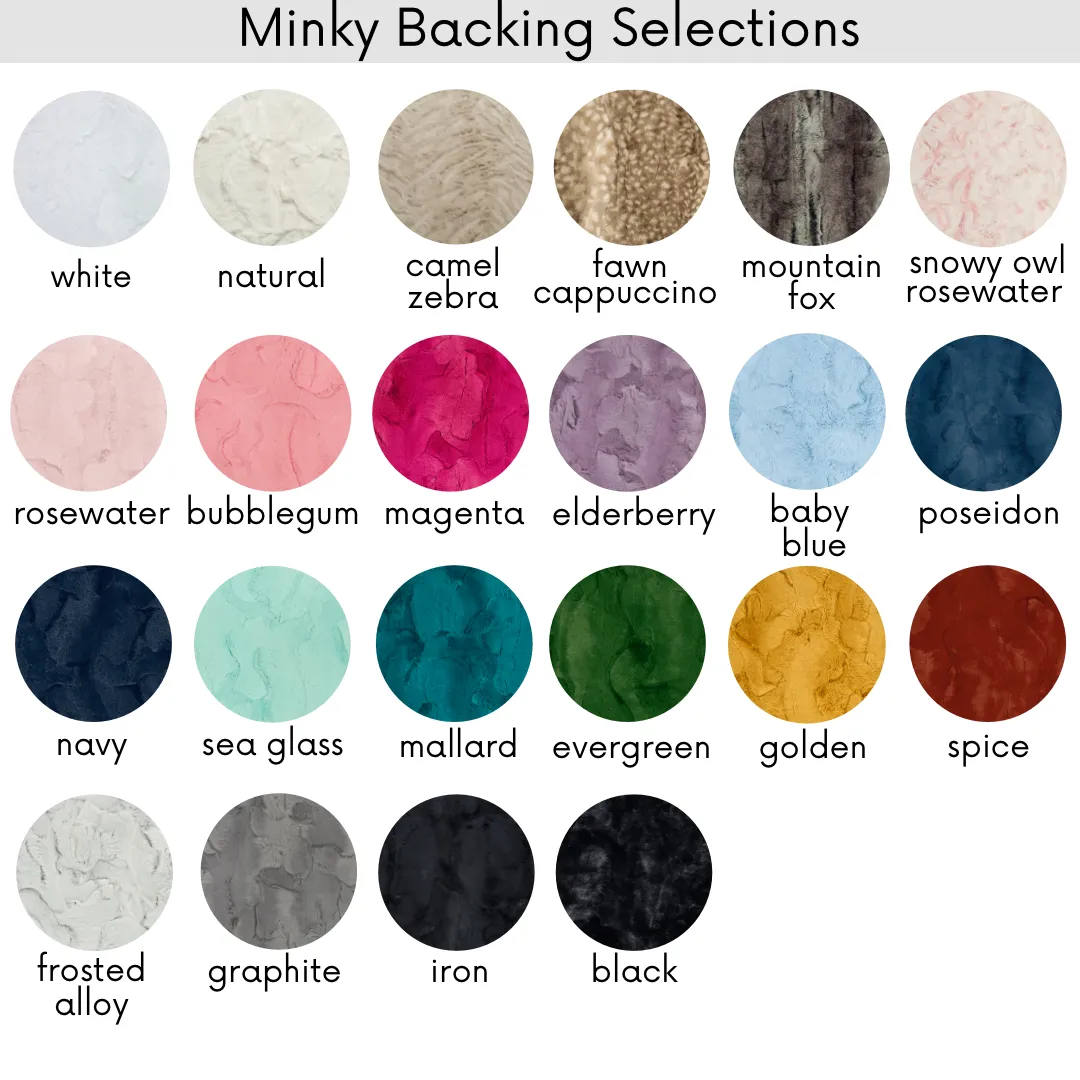 Personalized Name Minky Blanket - ISLA FLORAL