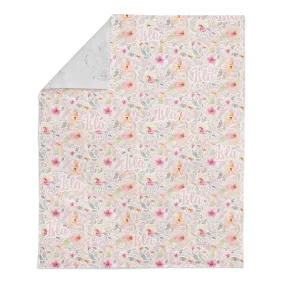 Personalized Name Minky Blanket - ISLA FLORAL