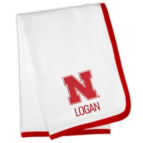 Personalized Nebraska Cornhuskers Blanket