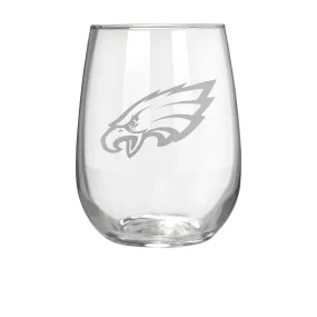 Philadelphia Eagles 17 oz. Stemless Wine Glass