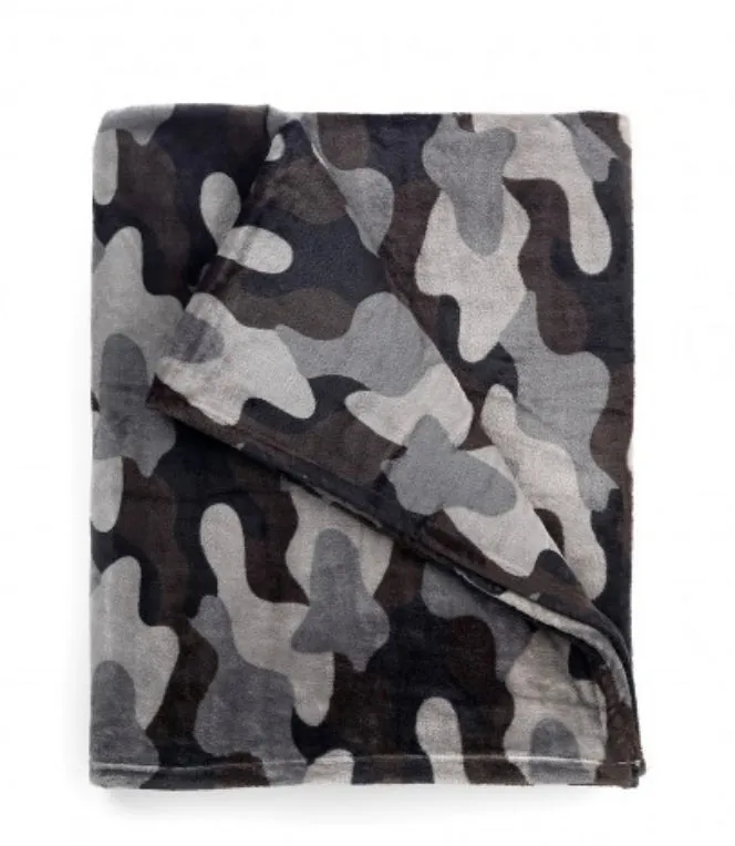 Plush fleece throw blanket