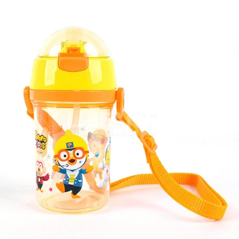 Pororo Jobs One-Touch Silicone Straw Water Bucket 350ml