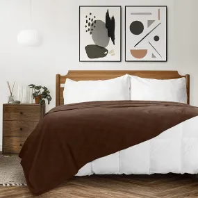 Premium Bedding Cotton Blanket (Dark Brown)