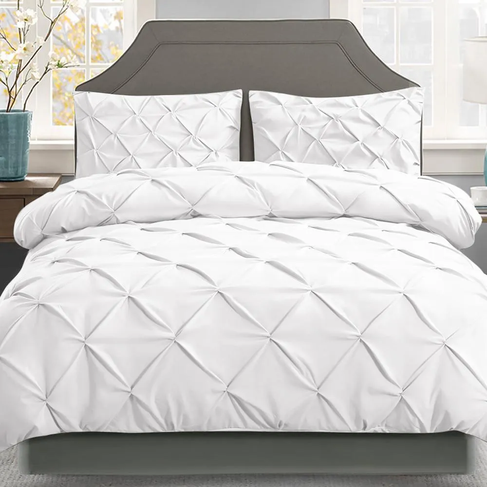 Queen Size Quilt Cover Set - White