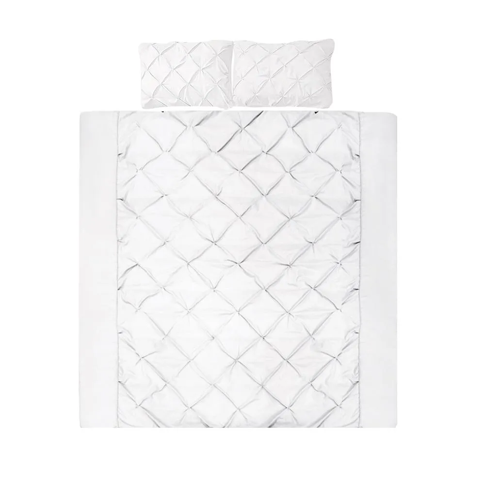 Queen Size Quilt Cover Set - White