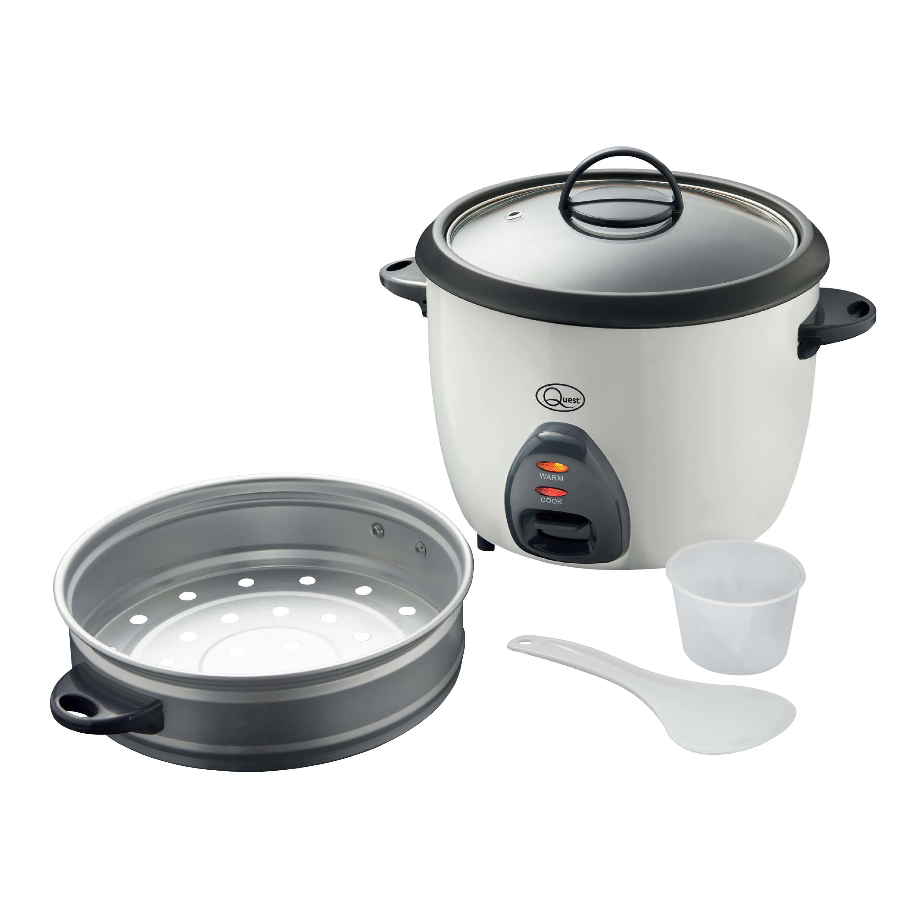 Quest Rice Cooker & Steamer 1.5L - Silver