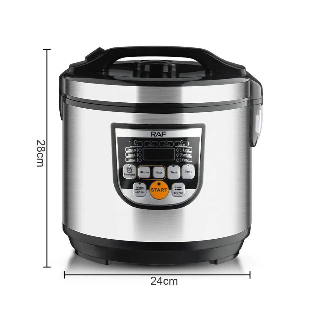 RAF 5L Electric Rice Cooker | Multi-Function Menu | Constant Temperature | 24-Hour Appointment Feature