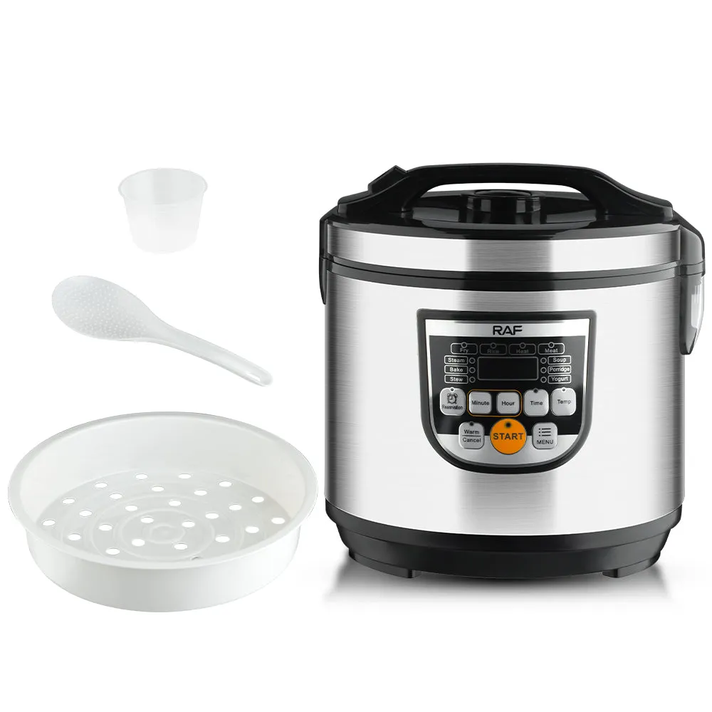 RAF 5L Electric Rice Cooker | Multi-Function Menu | Constant Temperature | 24-Hour Appointment Feature