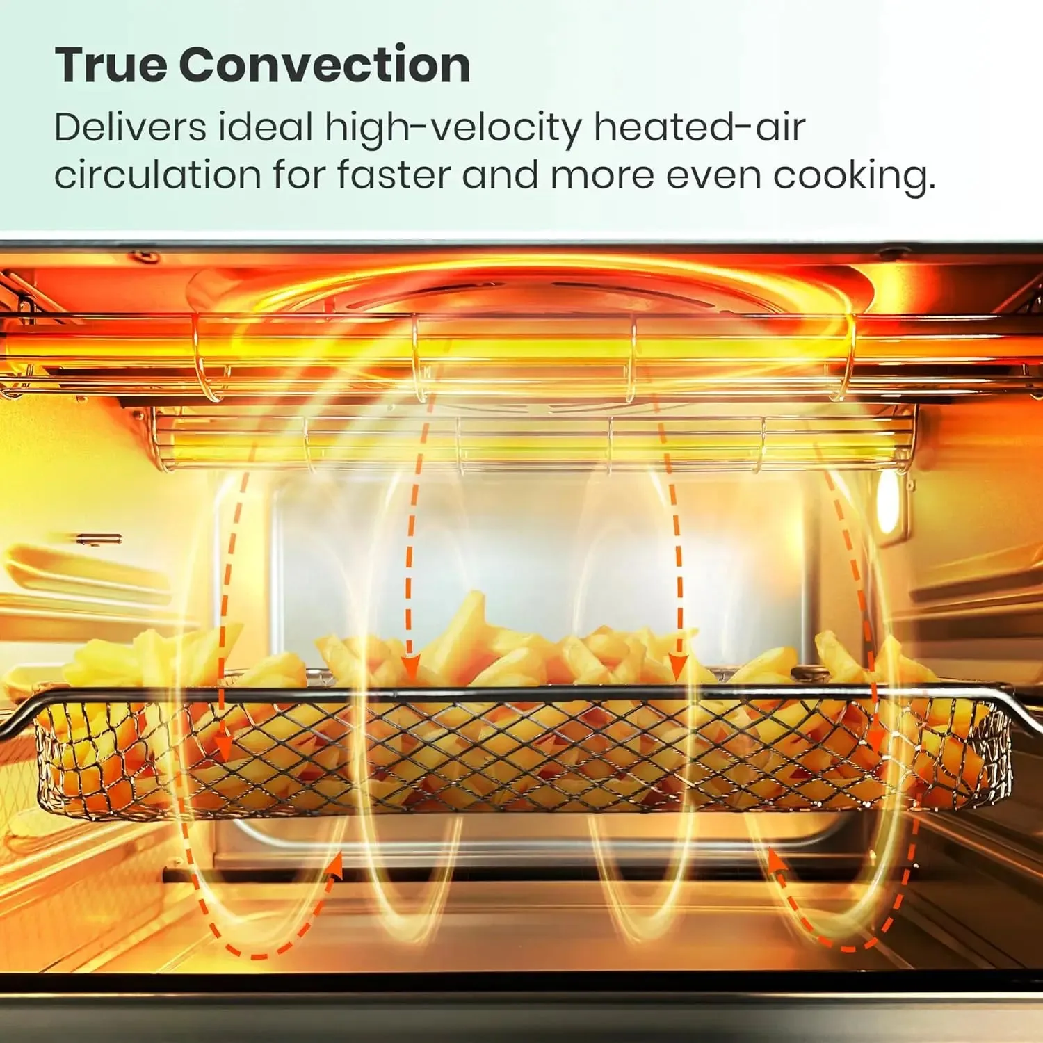 Retro Style Infrared Heating Air Fryer Toaster Oven, Extra Large Countertop Convection Oven 10-In-1 Combo, 6-Slice Toast,