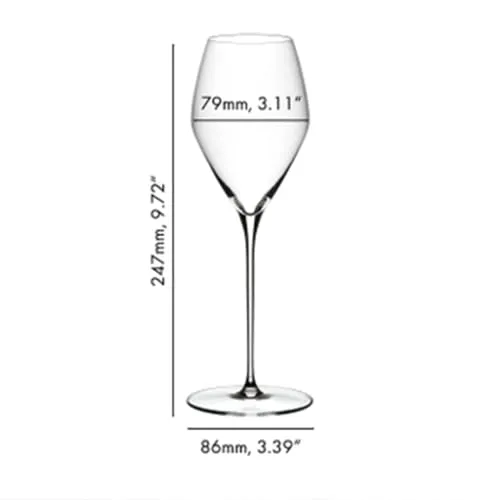 Riedel Veloce 4-Piece Crystal Sauvignon Blanc Glass Set, 11.7 Oz