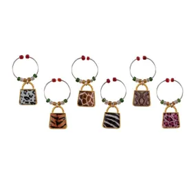 Safari Wine Glass Charms 6 Pack