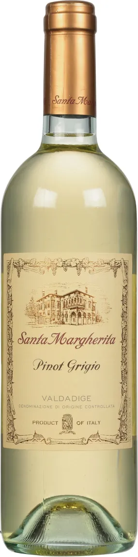 Santa Margherita Pinot Grigio White Wine, Italy, 12.5% ABV, 750 ml Glass Bottle, 5-150ml Servings.