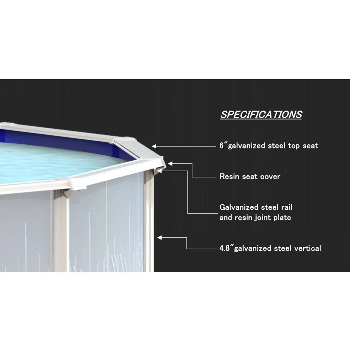 Seaside Self Install Pool - 52"  W/ Gold Equipment Package