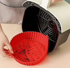 Silicone Air Fryer Basket Red