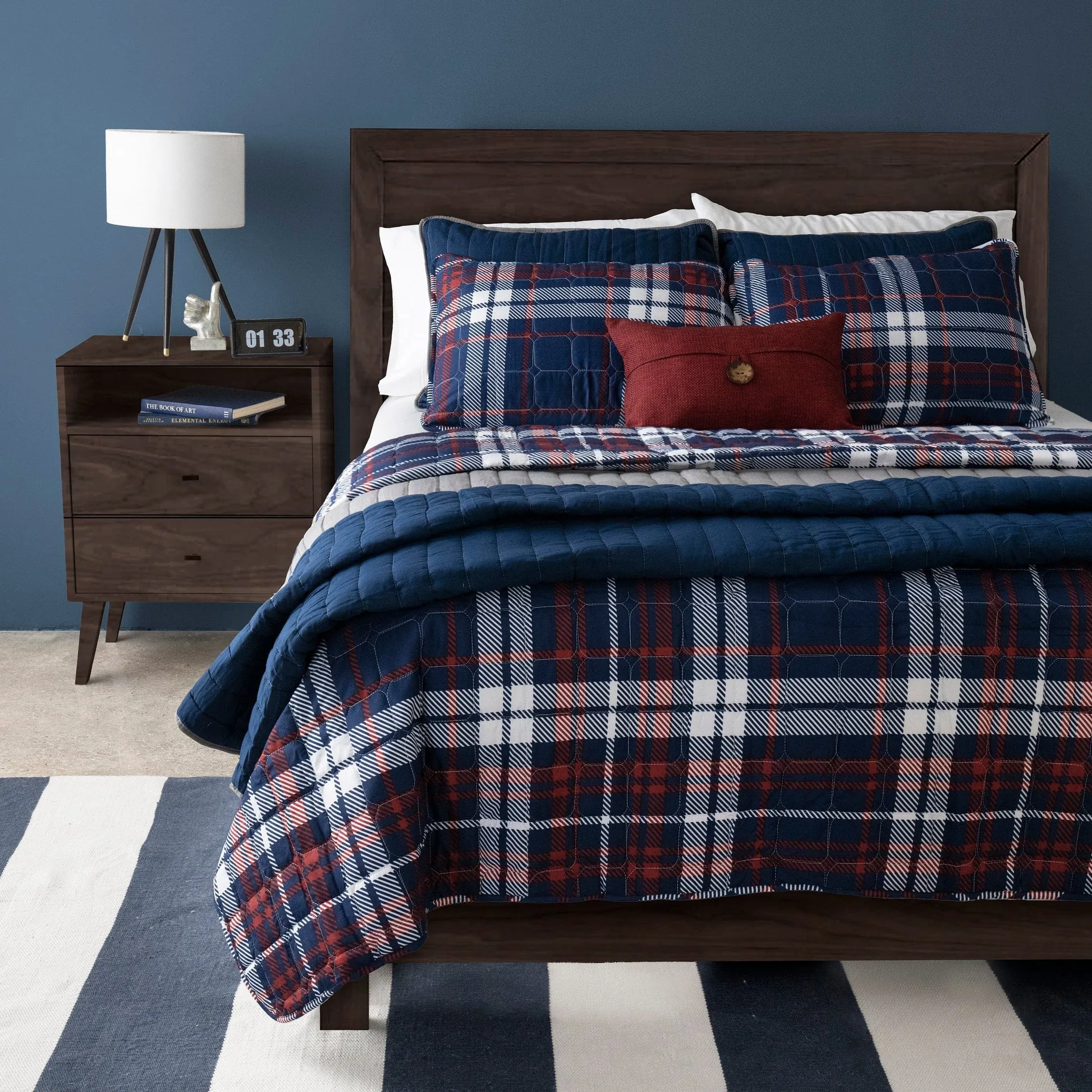 Soft Stripe All Season Quilt/Coverlet Set