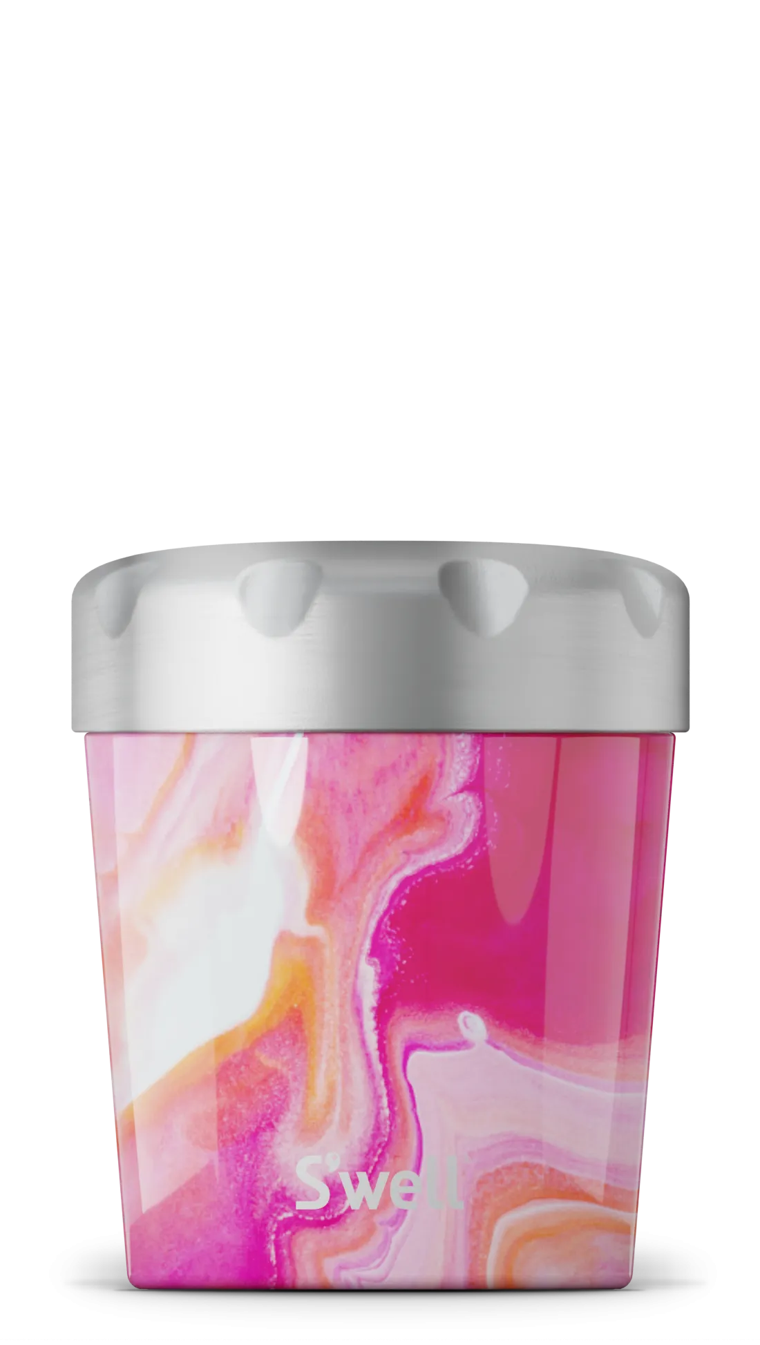 Stainless Steel Ice Cream Pint Cooler- Rose Agate