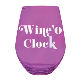 Stemless 30OZ WINE O CLOCK Wine Glass