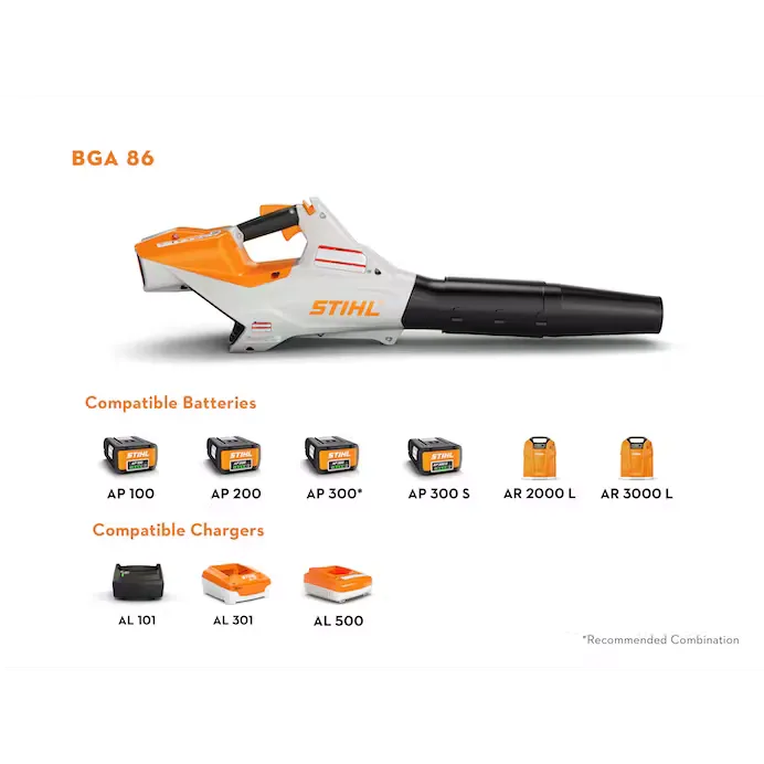 Stihl | BGA 86 Battery-Powered Blower | w/o battery & charger (BA02 011 5901 US)